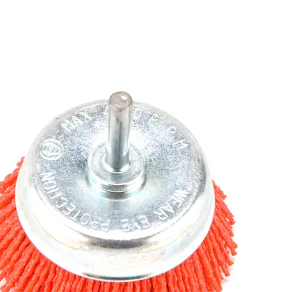 Red Nylon Shaft Polishing Brush for Drill Machines