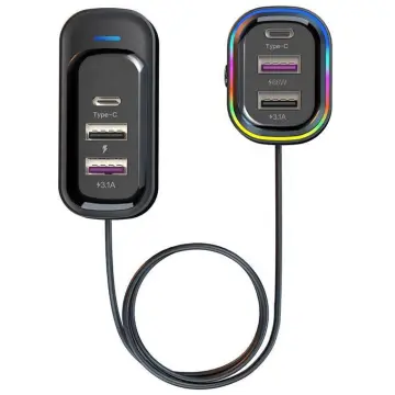 66W 6 Ports Super Fast QC3.0 USB C Car Charger Adapter