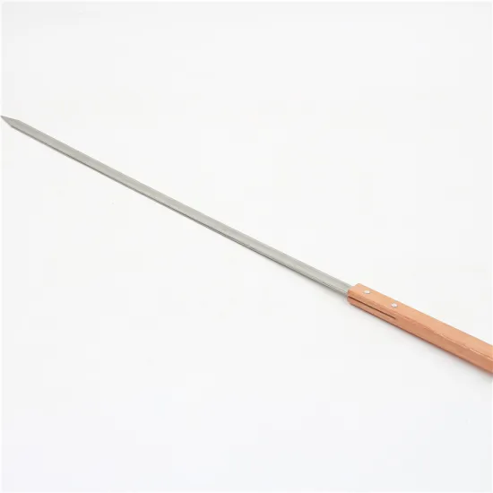 Stainless Steel BBQ Skewers with Wooden Handle