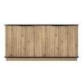 Slim Wood Grain TV Cabinet with 4 Doors