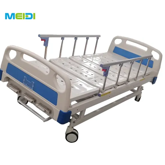 multifunctional 3 cranks manual medical bed