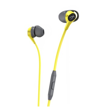 HyperX Cloud Earbuds Yellow Gaming Headphones with Mic for Nintendo Switch and Mobile