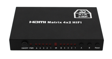 4K Ultra HD HDMI 4x2 Matrix Switcher