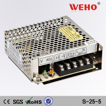 25W S-25 5V Output Tunggal AC 110V/220V Catu Daya Switchable