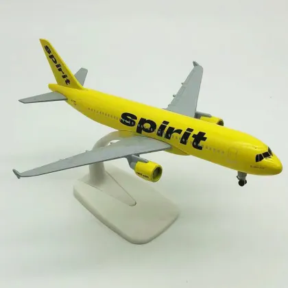 20cm Spirit Airlines Airbus 320 Alloy Airplane Model with Landing Gear: Detailed Aviation Collectible