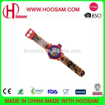 Hot fashion silicone kids slap wrist watch/Custom promotional silicone kid watch