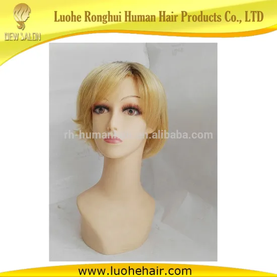 Wholesale best quality European synthetic light color shrot noble wigs
