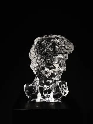 David Sculpture Transparent Crystal Decoration Living room