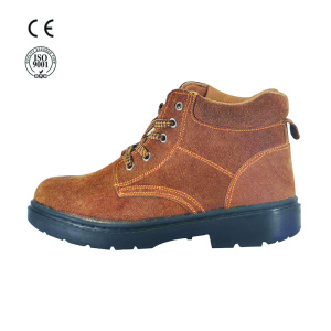 Leather industrial steel toe safety shoes