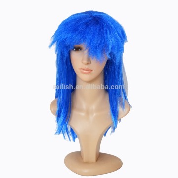 MPW-0009 carnival halloween extreme spiky Blue mullet wig