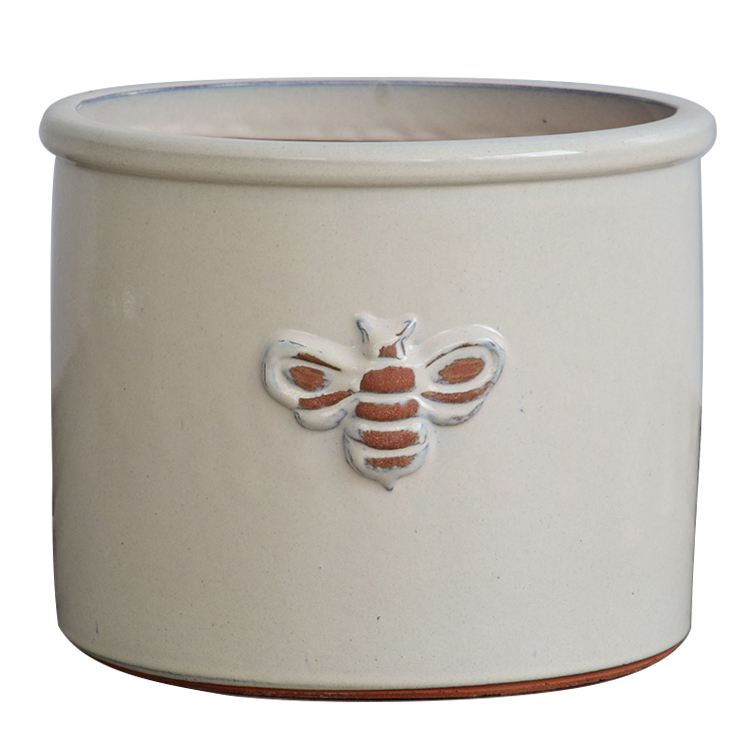 Portable Ceramic Decorative Glaze Bee Pot Ceramic Pots Bonsai Pot Ceramic For Outdoor Plants7