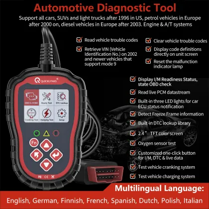 Professional Car Diagnostic Tools: OBD2 Scanner T41