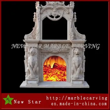 Double Marble Fireplace Mantel /Overmantel Mf1720