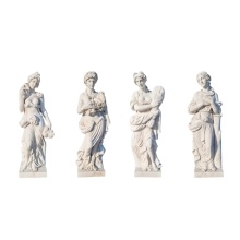 Italian Artisan's Four Seasons Marble Statue Collection