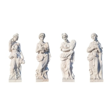 Italian Artisan's Four Seasons Marble Statue Collection