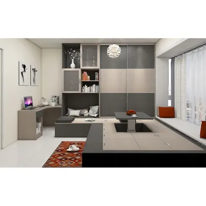 ISO 9001 Certified Modern Bedroom Storage Solid Wood Multifunctional Massage Tatami Bed