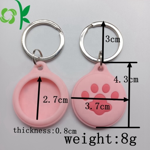 Προσαρμοσμένη σχεδίαση Air Tag Silicone Protective Cover Keychain