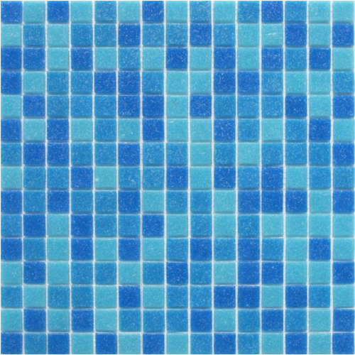 Dot permukaan kaca mosaik pool ubin biru kerajinan