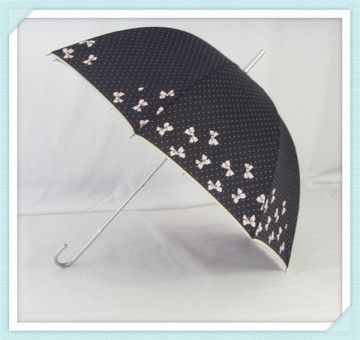 New cheapest good qualtiy lady straight umbrella with PU handle