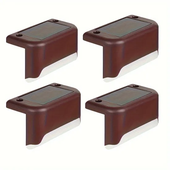 Waterproof LED Solar Deck Lights for Outdoor Stairs, Steps, Fences, Railings, and Porches