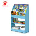 Gabinete de almacenamiento de libro azul MDF para niños