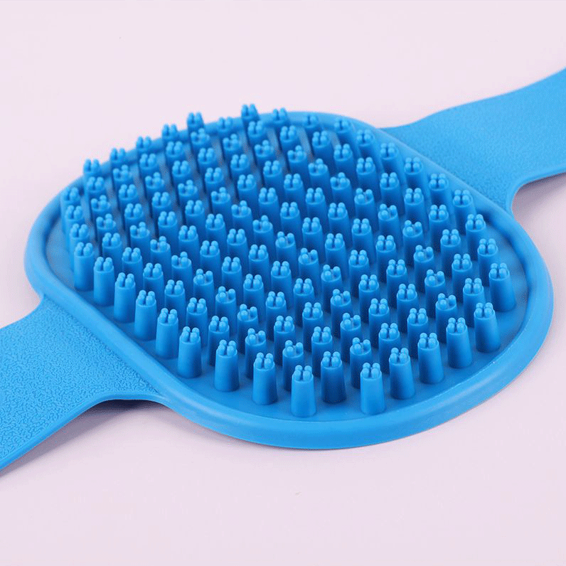 কোমল সাজসজ্জার জন্য পোষা প্লাম ব্লসম বাথ ব্রাশ