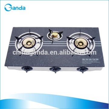 Table Gas Stove/ Three Brass Burners Cap Gas cooker/ Gas Cooking Hobs/ Kitchen Gas cooktop