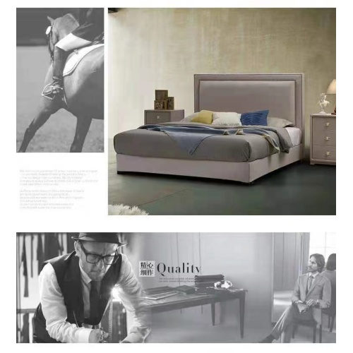 Canapé-lit en cuir de chambre moderne avec rangement