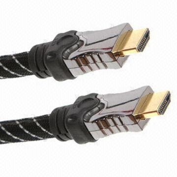 Cable Assemblies, HDMI 19-pin Male to Male Connector, Supports Resolution Up to 1,080P 1.3 1.4