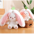 Strawberry Rabbit Throw Pillow doll dual purpose