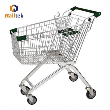 European Style Supermarket Wire Metal Shopping Trolley