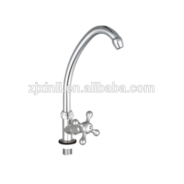 Deck Mount Cold Water Faucet, Polish and Chrome Finish