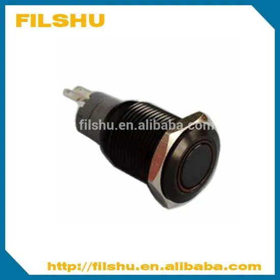2015 FILSHU hot selling 16mm black metal push button switch