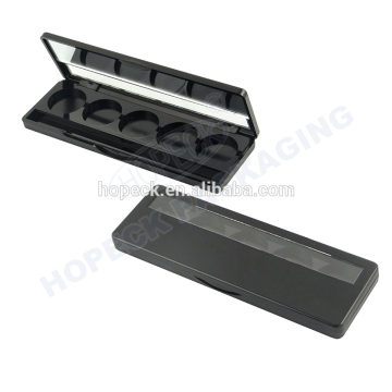 rectangle plastic eye shadow container with mirror
