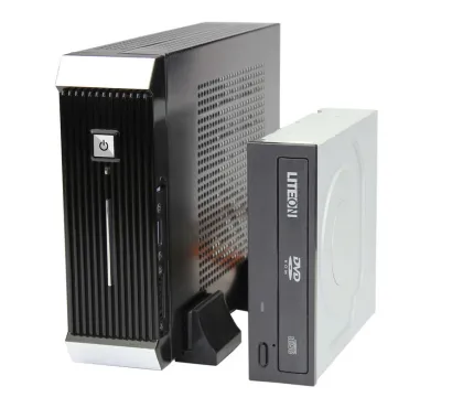 Black Mini Itx Desktop Case Noiseless With Usb , Audio Port