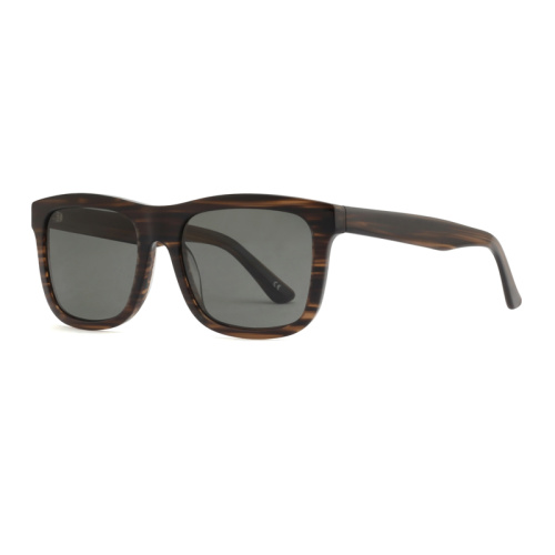 Praça UV400 Men Nylon Tons polarizados com óculos de sol acetato