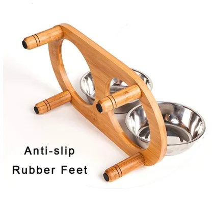 Bamboo Pet Cat Dining Table