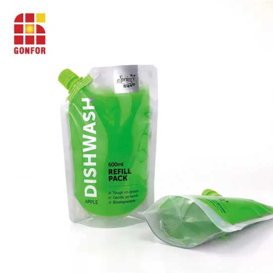 Custom Dish Wash Refill Packaging Stand Up Pouch