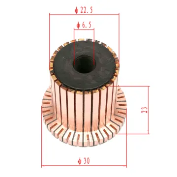 High-Quality OD22.5*ID6*L23-26 Segment Auto Starter Armature Motor Commutator Spare Parts