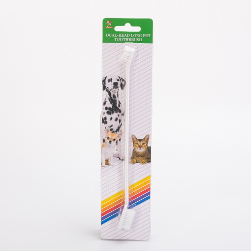 Dual head pet toothbrush