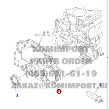 Tampa frontal PC400-6 6152-22-3141