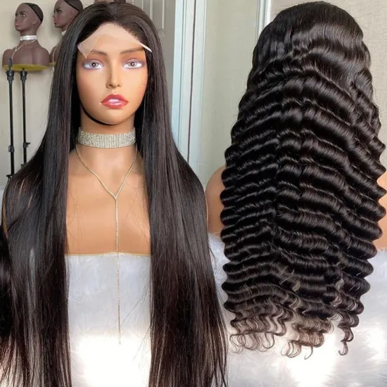 Best Selling 20-32 Inch Deep Wave 13x4 HD Human Hair Lace Front Wig 100% Virgin Brazilian Human Hair Wig Lace Frontal Wig