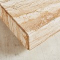 Einfacher Travertine Square Marmor Couchtisch