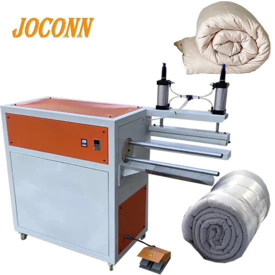 Automatic Blanket Mattress Rolling Machine: Cushion Coiling Wrapping & Sleeping Bag Packing Equipment