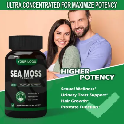 OEM Private Label Sea Moss Capsules with Black Seed Oil Ashwagandha for Immune Support