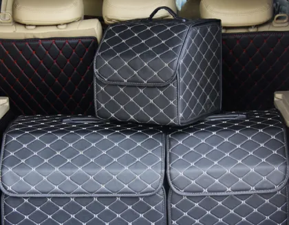 Wholesale Multi-Functional Trunk Storage Leather Folding Box Automotive Supplies