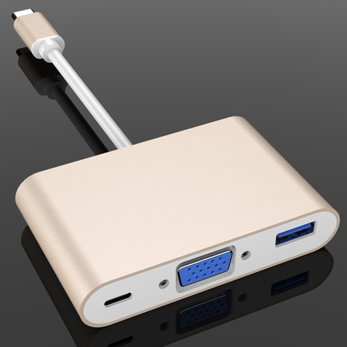 3 EM 1 USB C para VGA Thunderbolt
