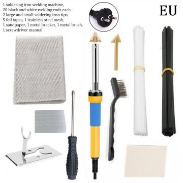 Car Bumper Welding Repair Kit: Includes Mesh Stand, Wire Brush & Fast Heating Stapler Iron