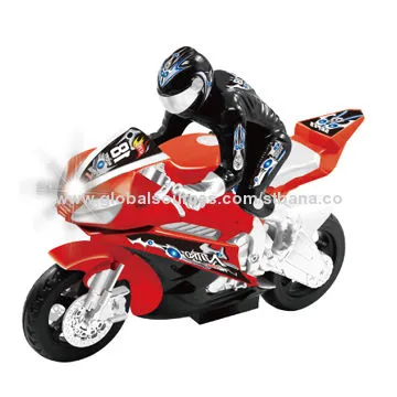 Friction power motorcycle with light