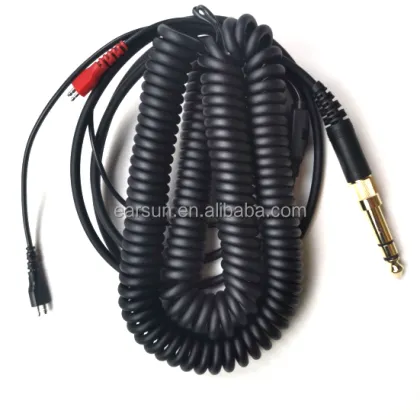 Hot Sale Audio Cable: Durable 3.5mm & 6.5mm Plugs Replacement Spring Coil Cable for Sennheiser Headphones and Earphones